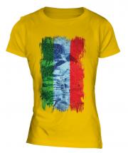Dagestan Grunge Flag Ladies T-Shirt