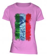 Dagestan Grunge Flag Ladies T-Shirt