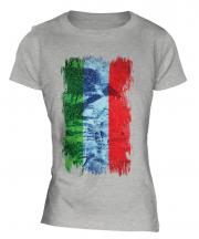 Dagestan Grunge Flag Ladies T-Shirt