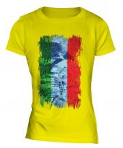 Dagestan Grunge Flag Ladies T-Shirt