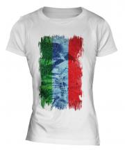 Dagestan Grunge Flag Ladies T-Shirt