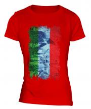 Dagestan Grunge Flag Ladies T-Shirt