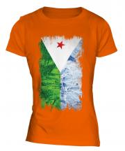 Djibouti Grunge Flag Ladies T-Shirt