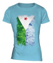 Djibouti Grunge Flag Ladies T-Shirt