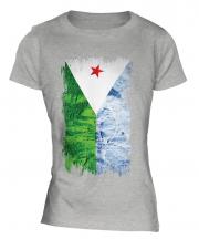 Djibouti Grunge Flag Ladies T-Shirt