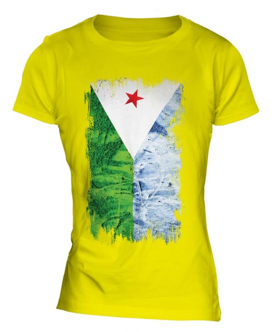 Djibouti Grunge Flag Ladies T-Shirt