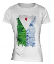 Djibouti Grunge Flag Ladies T-Shirt