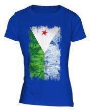 Djibouti Grunge Flag Ladies T-Shirt