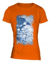 Micronesia Grunge Flag Ladies T-Shirt