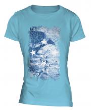 Micronesia Grunge Flag Ladies T-Shirt