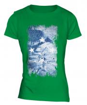 Micronesia Grunge Flag Ladies T-Shirt