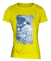 Micronesia Grunge Flag Ladies T-Shirt