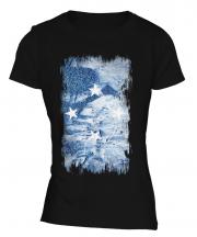 Micronesia Grunge Flag Ladies T-Shirt