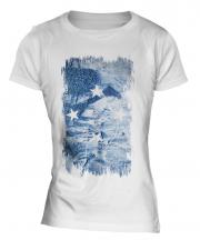Micronesia Grunge Flag Ladies T-Shirt