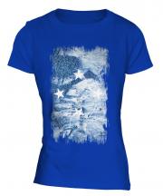 Micronesia Grunge Flag Ladies T-Shirt
