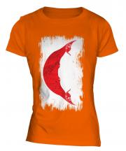 Easter Island Grunge Flag Ladies T-Shirt