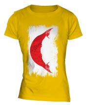 Easter Island Grunge Flag Ladies T-Shirt