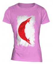 Easter Island Grunge Flag Ladies T-Shirt