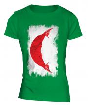 Easter Island Grunge Flag Ladies T-Shirt