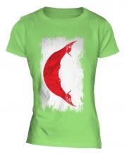 Easter Island Grunge Flag Ladies T-Shirt