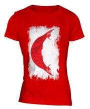Easter Island Grunge Flag Ladies T-Shirt