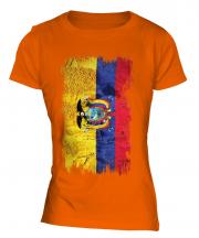 Ecuador Grunge Flag Ladies T-Shirt