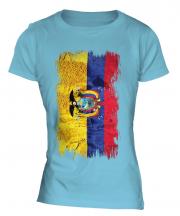 Ecuador Grunge Flag Ladies T-Shirt