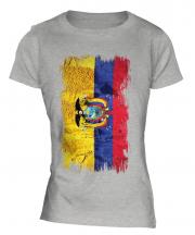 Ecuador Grunge Flag Ladies T-Shirt