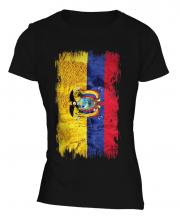 Ecuador Grunge Flag Ladies T-Shirt