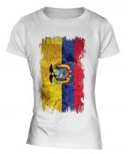 Ecuador Grunge Flag Ladies T-Shirt