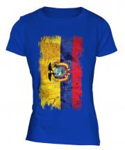 Ecuador Grunge Flag Ladies T-Shirt