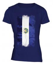 El Salvador Grunge Flag Ladies T-Shirt