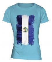 El Salvador Grunge Flag Ladies T-Shirt