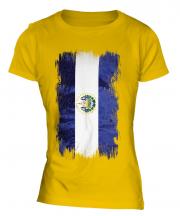El Salvador Grunge Flag Ladies T-Shirt