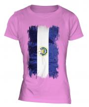 El Salvador Grunge Flag Ladies T-Shirt