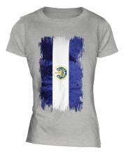 El Salvador Grunge Flag Ladies T-Shirt