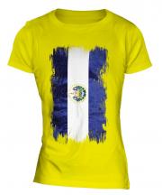 El Salvador Grunge Flag Ladies T-Shirt