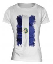 El Salvador Grunge Flag Ladies T-Shirt