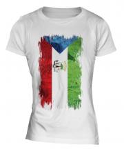 Equatorial Guinea Grunge Flag Ladies T-Shirt