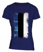 Estonia Grunge Flag Ladies T-Shirt