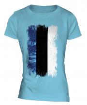 Estonia Grunge Flag Ladies T-Shirt