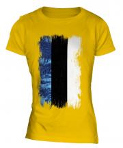 Estonia Grunge Flag Ladies T-Shirt
