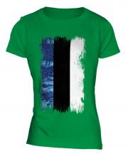 Estonia Grunge Flag Ladies T-Shirt