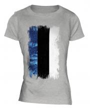 Estonia Grunge Flag Ladies T-Shirt