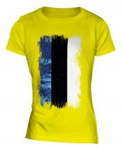 Estonia Grunge Flag Ladies T-Shirt