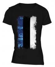 Estonia Grunge Flag Ladies T-Shirt