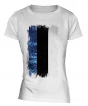 Estonia Grunge Flag Ladies T-Shirt