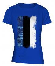 Estonia Grunge Flag Ladies T-Shirt