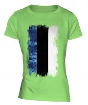 Estonia Grunge Flag Ladies T-Shirt