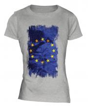 European Union Grunge Flag Ladies T-Shirt